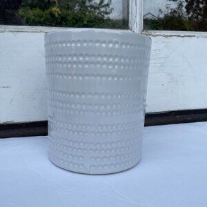 Ceramic Jar Banded Pressed Dotted Urban Trends Design 50216